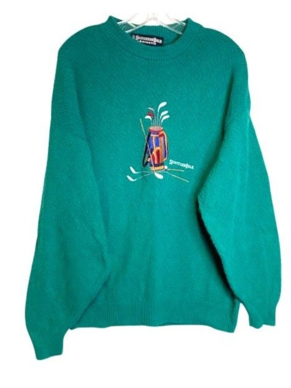 Scottish Isle by bernette Vintage Men's Golf Sweater LARGE